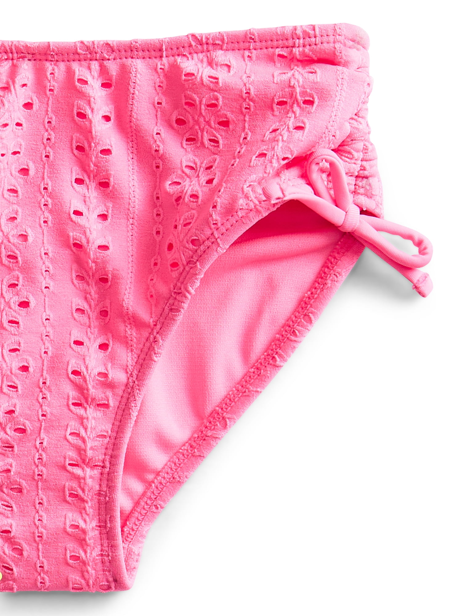 Wonder Nation Girls Ruffle Eyelet Tankini Swimsuit, 2-Piece, Sizes 4-18