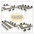 thumbnail image 6 of 78" Light Walnut Dining Table Large Rectangle Kitchen Dinner Table for 6-8 People Long Modern Dining Room Furniture (Table only), 6 of 8