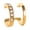 Golden, variant on 1Pc Women Rhinestone Double Layer Ear Cuff Clip On Earring Non Piercing Jewelry-White K