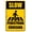Warning Sign 6, variant on Slow Pedestrian Crossing Aluminum Sign - 8"x12", Caution Warning Decor for Streets, Crosswalks, Residential Zones