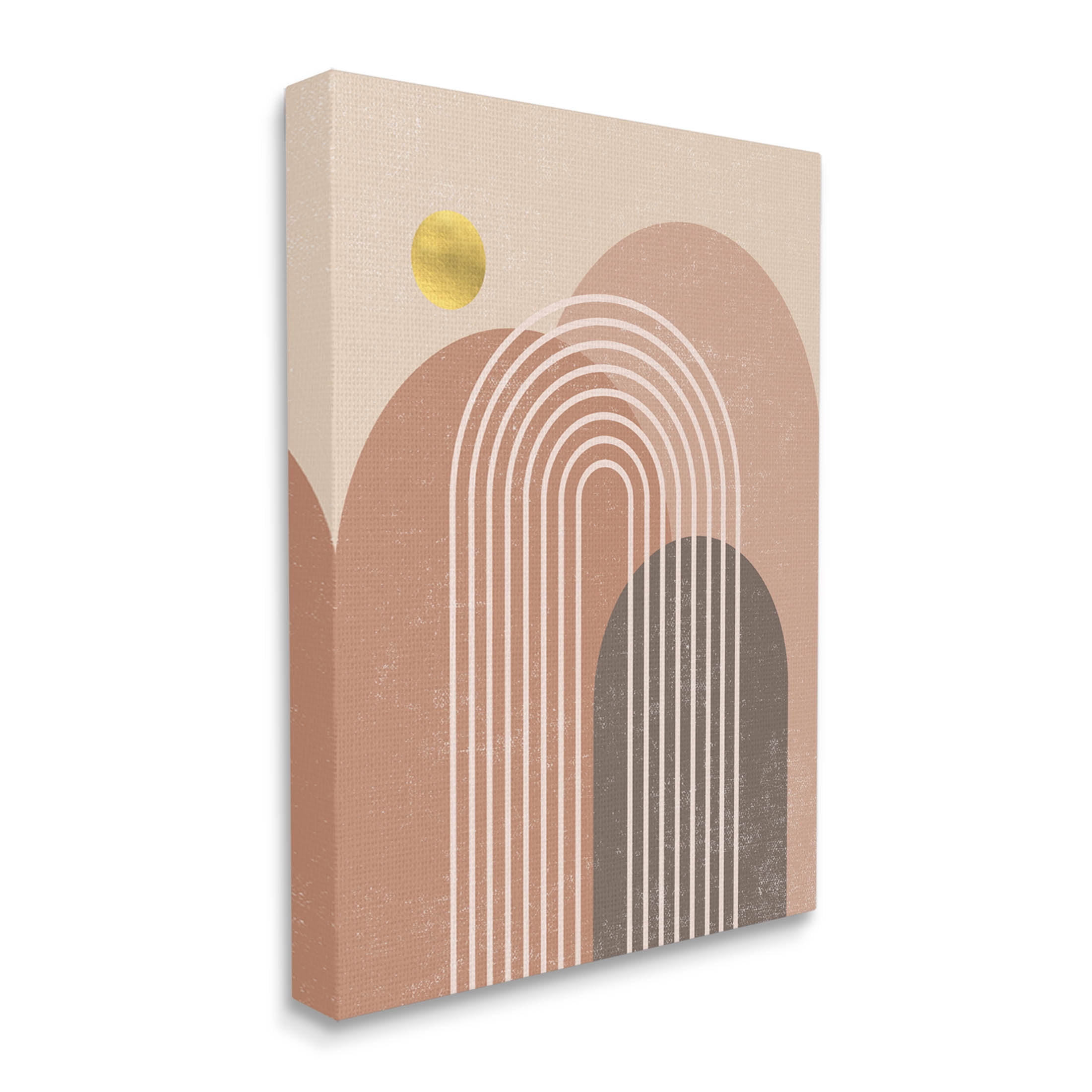 Stupell Industries Geometric Abstract Arch Shapes Graphic Art Gallery Wrapped Canvas Print Wall Art, Design by Caroline Alfreds