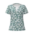 thumbnail image 3 of Naloa Floral Print T-Shirts Short Sleeve V Neck Tees for Women Fashion Tops Trendy Lightweight Soft Casual Summer Outfits Clothes, 3 of 5