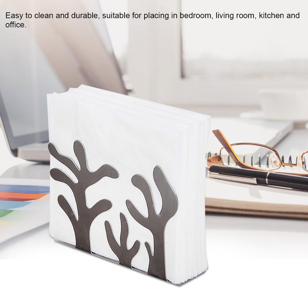 Ccdes Table Paper Rack,Stainless Steel Plants Shape Tissue Holder