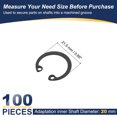 thumbnail image 2 of Uxcell Internal Retaining Rings, C-Clip Snap Ring Internal Retaining Circlip Snap for Automotive Grooved Shafts Stud 20 mm, 2 of 7