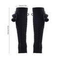 thumbnail image 3 of Generic Women'S Chunky Knit Leg Guards Ladies Knitted Boot Cuffs Warm Christmas Fashion Windproof Printing Mid Tube Socks Long Tube Cotton Socks, 3 of 5