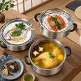 Steamer Pot For Cooking 11 Inch Steam Pots With Lid 2-tier Multipurpose ...