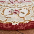 thumbnail image 3 of Safavieh Chelsea Zoja Geometric Area Rug, Ivory/Burgundy, 8' x 8' Round, 3 of 11