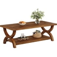 thumbnail image 4 of TRIBEWOOD Rectangle Solid Wood Coffee Table With Storage, 4 of 5