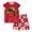 O#12-Red, variant on OYXSER Toddler Girls Outfits Fruit Print Short Sleeve T-Shirt Tops & Shorts Sets 2Pcs Clothes Set, White 4-5T