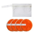 thumbnail image 3 of STARTIST 4 Pcs Make-Up Remover Puff Facial Cleansing Cloth Orange, 3 of 8