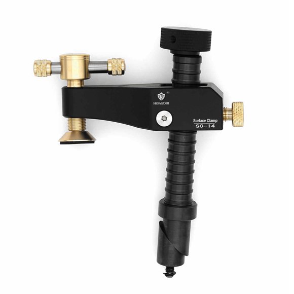 HONGDUI Woodworking Desktop Surface Fixing Clamp Aluminum Alloy Table Hold Down Clamp Household DIY Fixing Clip Practical Woodworking Accessories for 19/20mm Hole