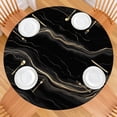 thumbnail image 2 of Black Gold Marble Pattern Round Fitted Tablecloth with Elastic Edge,Dining Table Cover Waterproof,Outdoor Round Tablecloth for Camping,Dining,Indoor and Outdoor, 2 of 7