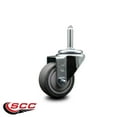 thumbnail image 2 of 3 Inch Thermo  Rubber Wheel Swivel 3/4 Inch Threaded Stem Caster Service Caster, 2 of 2