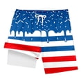 thumbnail image 3 of Kids Patriotic Swim Trunks Boys Girls Independence Day Ice Cream Print Summer Beachwear Graphic Swim Shorts Bathing Suit Red, 3 of 3
