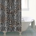 thumbnail image 4 of Black and Tan Leopard Print Shower Curtain 84"x72" ,Bathroom Decorative Shower Curtains Set with 12 Hooks,Modern Waterproof Washable Shower Curtain, 4 of 6