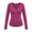 Hot Pink, variant on V-Neck Shirts for Women, Fall Long Sleeve with Thumb Holes Brushed Cozy Slim Thermal Base Layer Tops, White Large