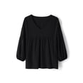 thumbnail image 2 of Sunloudy - Camiseta de verano con cuello en V para mujer, casual, manga larga, color sólido, túnica holgada Sunloudy  moda, 2 of 10