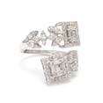 thumbnail image 2 of 18k White Gold 1.90 Ct HI Color SI Clarity Baguette Diamond Wrap Ring Jewelry, 2 of 3