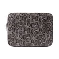 thumbnail image 2 of Daisy Rose Protective Laptop Sleeve Case for 13 Inch Laptop with Slip Pocket - Luxury PU Vegan Leather Shock Absorbant Hard Case for Work and School - Grey snake, 2 of 7