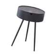 thumbnail image 1 of veasfak Table d'Appoint Ronde Moderne Lisse Petite Table d'Appoint pour Chambre Bureau Déco Maison Noir, 1 of 9