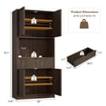 thumbnail image 3 of Huisuilinss Fluted Pantry Cabinet,Kitchen Pantry Cabinet,70" Tall Pantry Storage Cabinet With Countertop,Kitchen Hutch Cabinet With Doors And Drawer,Freestanding Cupboard For Dining Room Living Room, 3 of 7