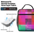 thumbnail image 4 of Red and Pink Checkered Pattern Insulated Lunch Bag Teens,Lunch Box for Men Women for Work,Picnic or Travel,10.2x9.5x4.3 Inches,8 Can Capacity, 4 of 6