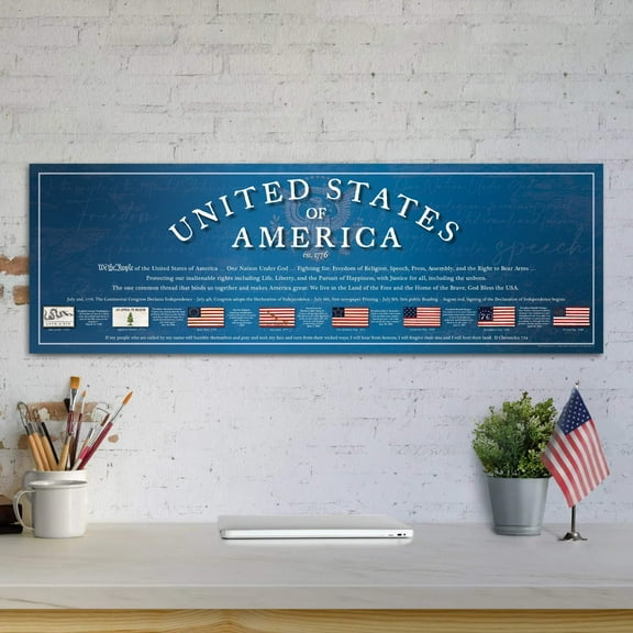 USA 1776 - Unframed 11 ¾" x 36"