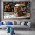 thumbnail image 2 of Mudket Framed Leopard with Towel in Bubble Bath Canvas Wall Art, Funny Leopard Print Bathroom Decor, Cute Animal Wall Art Ready to Hang - 12"L x 8"W, 2 of 10