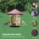 thumbnail image 4 of Comedero Para Pájaros, Estación De Alimentación Para Pájaros Colgante Comedero Para Pájaros Transparente De Gran Capacidad Con Techo Para Pájaros Salvajes Que Cuelgan En El Jardín Y El Balcón Muyoka Hogar, 4 of 6