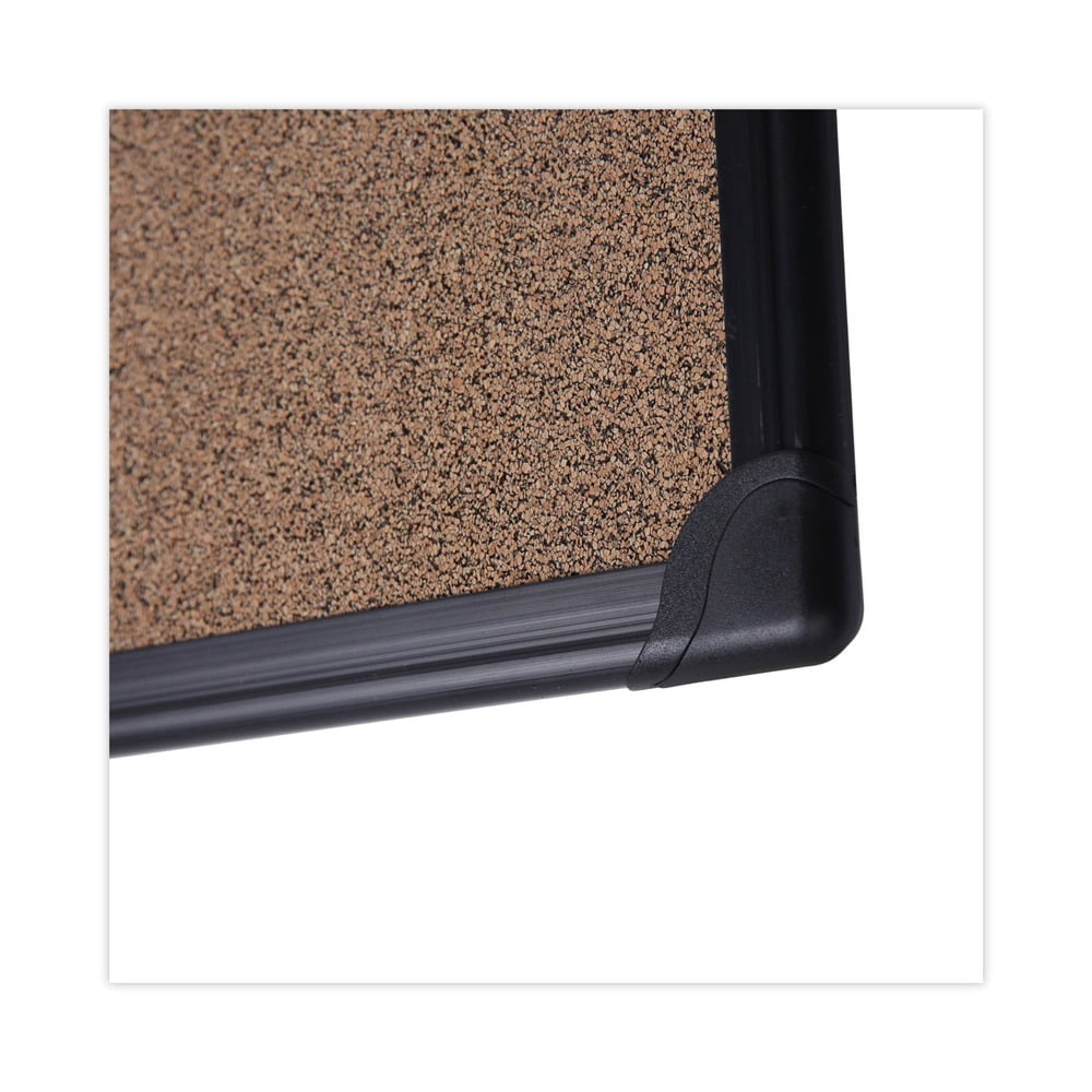 Universal Tech Cork Board, 24 x 18, Cork, Black Frame