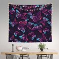 thumbnail image 2 of Xecao Purple Butterfly patten Tapestry 60x51 Inches Wall Hanging Poster Tapestry for Living Room Bedroom Home Decor, 2 of 6