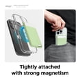 thumbnail image 3 of elago Magnetic Wallet Card Holder 2-Cards Compatible with MagSafe for iPhone - Secure Phone Wallet, Long Last Silicone, Scratch and Damage Protection (Pastel Green), 3 of 5