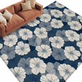 thumbnail image 2 of 6'x9' Area Rugs, Vintage Flowers Indoor Outdoor Area Rug for Living Room Bedroom, Blue Spring Farmhouse Botanical Floral Washable Bathroom Rugs Kitchen Floor Carpet Mats Home Decor Aesthetic, 2 of 8