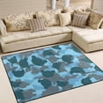 thumbnail image 2 of Coolnut Camouflage Head Lightweight Carpet Mats, 5'3" x 4' Area Soft Rugs, Floor Mat Rug Home Decoration for Kids Room Living Room, 63"x 48", 2 of 6