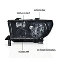 thumbnail image 2 of PIT66 Headlights, Fit for 07-13 Toyota Tundra/08-17 Toyota Sequoia Passenger Side Headlamps Assembly Left & Right Smoke Lens Black Housing Clear Reflector, 2 of 10