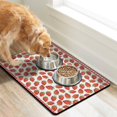 thumbnail image 2 of Dog Food Mat 16x24 Inch Pet Feeding Mat with Cute Red Berry Pattern, Waterproof, Absorbent, Non-Slip, Quick Dry, Washable for Dogs and Cats Feeding Bowls, 2 of 7