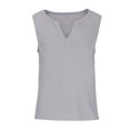 thumbnail image 4 of UYISJ Womens Tank Tops Sleeveless T Shirt V Neck Waffle Knit Summer Tops Casual Loose Fit Camisole Blouse, 4 of 4