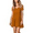Orange, variant on Womens Plus Size Maxi Dresses,Fashion Solid Color V-Neck Short Sleeve Summer Dresses,Casual Loose Empire Waist Dress Ruffle Hem Swing Dress Mini Dress