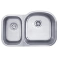 thumbnail image 3 of KRAUS Premier 32-inch 16 Gauge Undermount 60/40 Double Bowl Stainless Steel Kitchen Sink, 3 of 4
