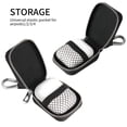 thumbnail image 4 of Estuche rígido portátil de cuero sintético para auriculares con bolsillo de malla y llavero, bolsa protectora para guardar auriculares, 4 of 5