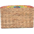 thumbnail image 5 of Pemberly Row Rainbow Wicker Basket Storage Natural & Woven Water Hyacinth, 5 of 6