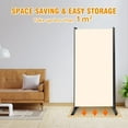 thumbnail image 3 of 3 Panel Folding Privacy Screens, 6 FT Tall Wall Divider with Metal Frame, Freestanding Room Divider for Office Bedroom Study (3 Panel, Beige), 3 of 13