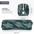 thumbnail image 3 of Fotbe Fish Style Pattern Leather Pencil Case, Pencil Pouch with Durable Zipper, Compact and Stylish Organizer for Stationery, Art Supplies, Travel Essentials, 3 of 7