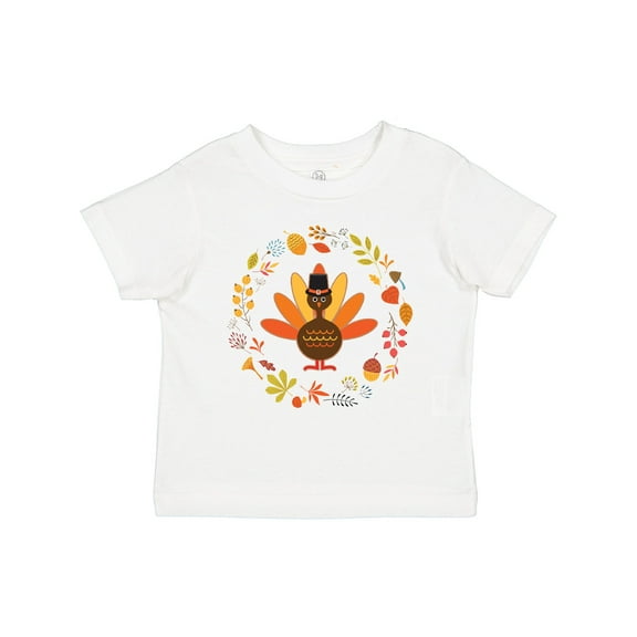 Inktastic Thanksgiving Turkey Fall Holiday Wreath Boys or Girls Toddler T-Shirt