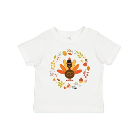 

Inktastic Thanksgiving Turkey Fall Holiday Wreath Boys or Girls Toddler T-Shirt