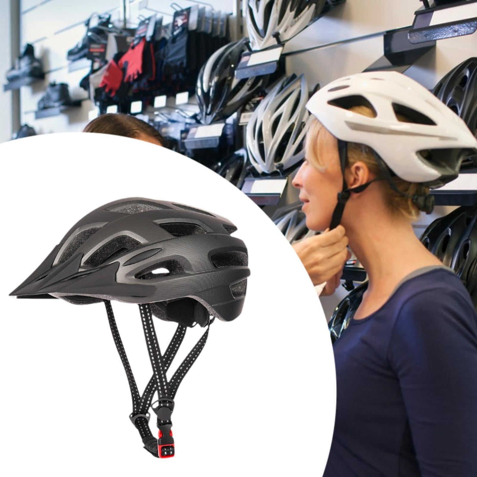 DimyFew Mountain Bike Helmet, Sports Helmet, Shockproof, Ventilation, Adjustable Fit, Cycling Helmet, Bike Helmet for Riding Roller Skates Black Gray