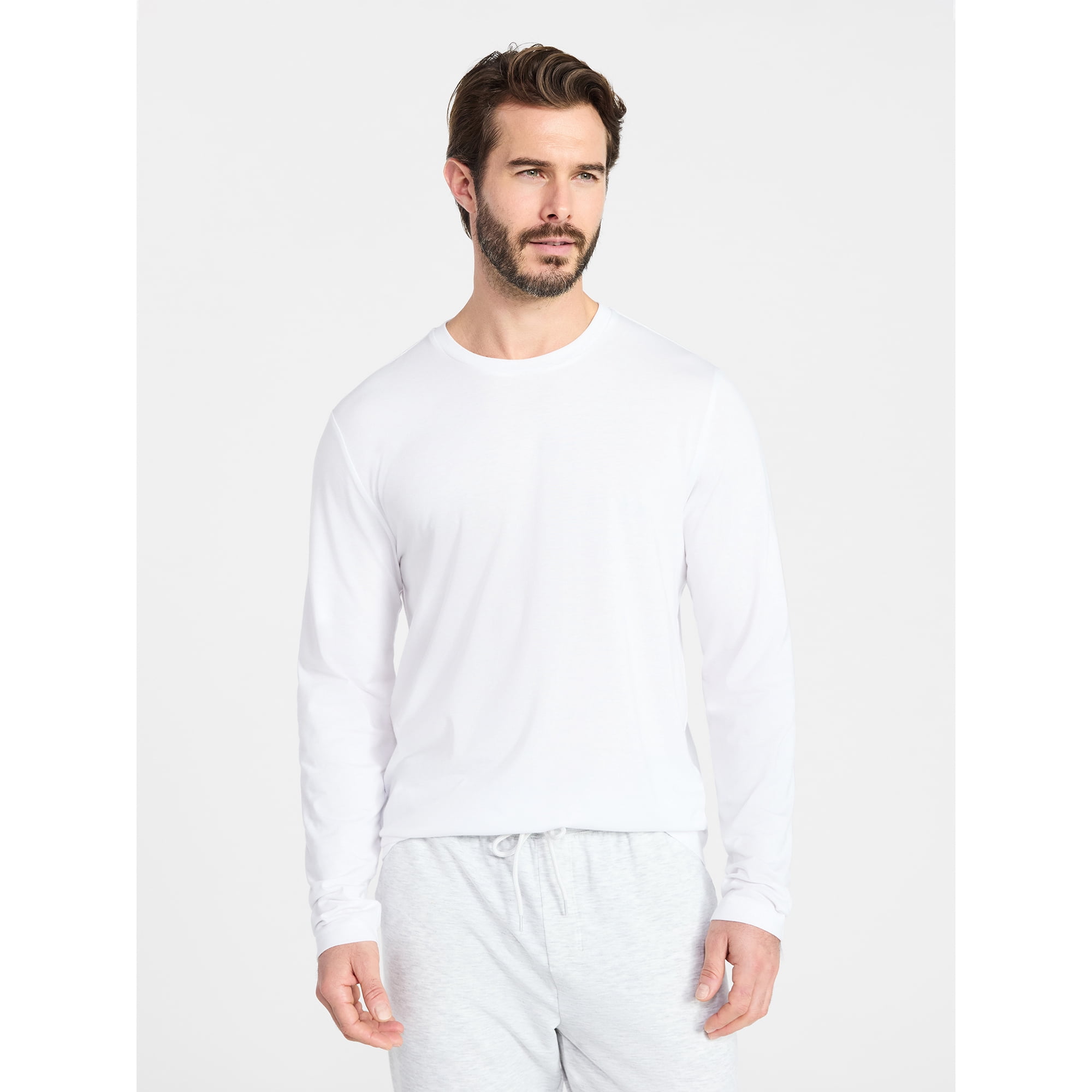 Athletic Works Men's and Big & Tall Men's Tri-Blend Tee with Long Sleeves, Sizes XS-4XLT