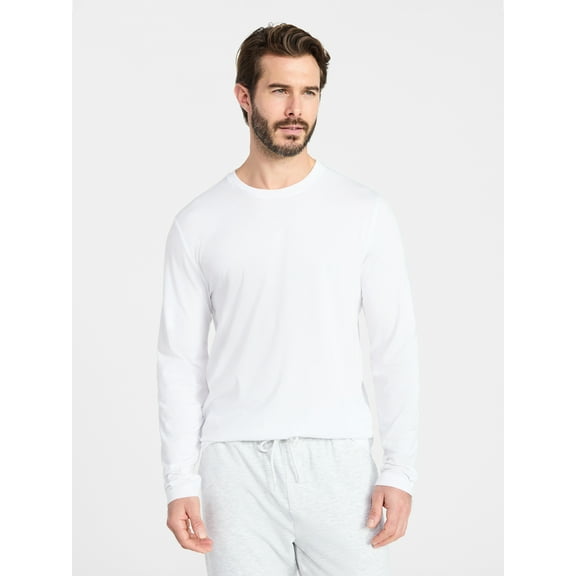 Athletic Works Men's and Big & Tall Men's Tri-Blend Tee with Long Sleeves, Sizes XS-4XLT