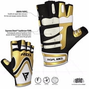 RDX Weight Lifting Gloves Gym Wrist Support Cow Hide Leather Fitness Exercise Bodybuilding Training