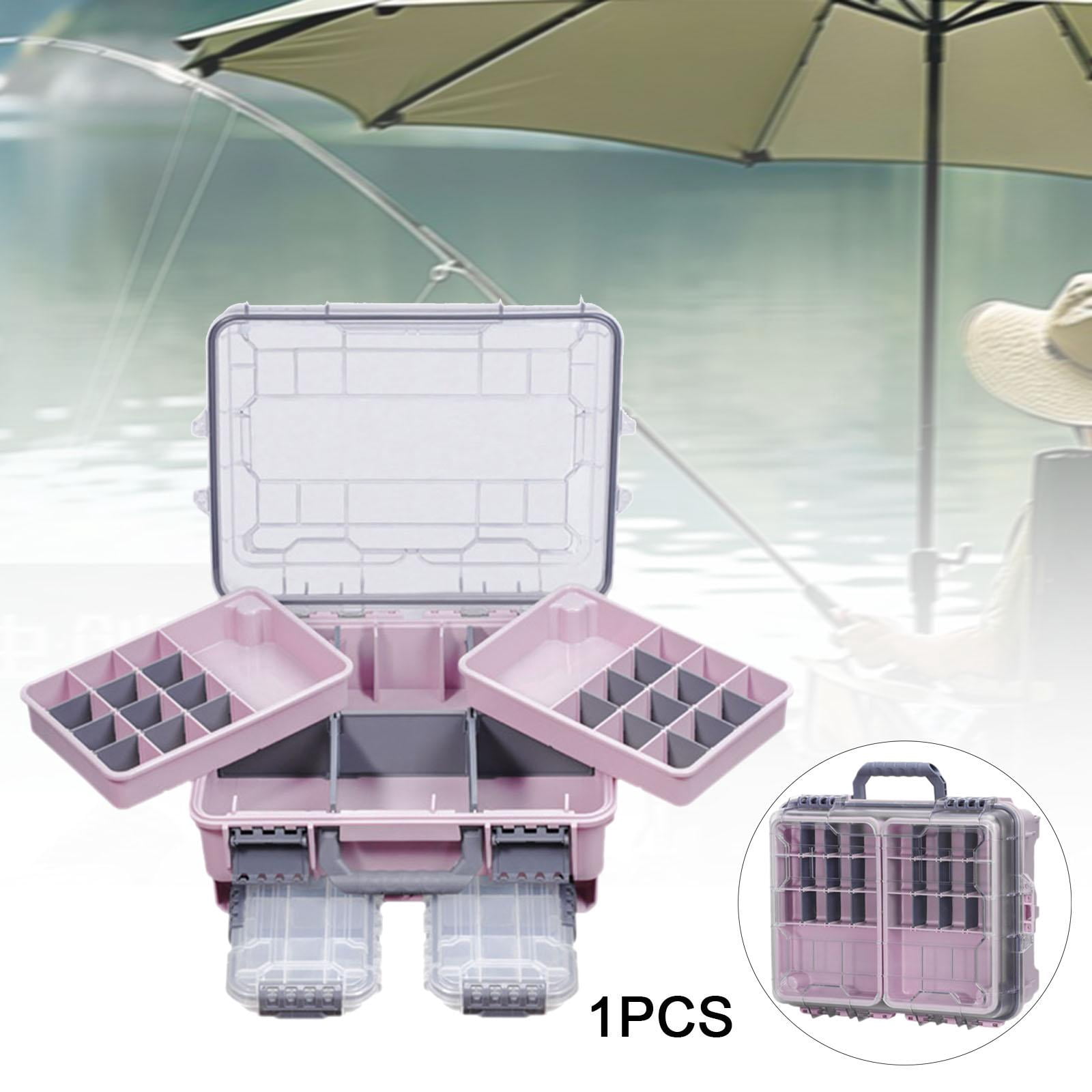harayaa Fishing Tackle Box Fishing Accessories Box Multifunctional Storage Organizer Pink